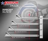 HARLEY SOFTAIL 2.5" CLASSIC SLIP-ONS 1997-2017 *FITS FREEDOM HEADERS ONLY*