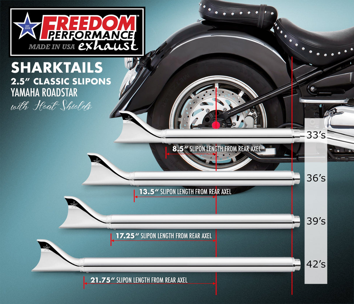 YAMAHA ROADSTAR 2.5" CLASSIC SLIP-ONS