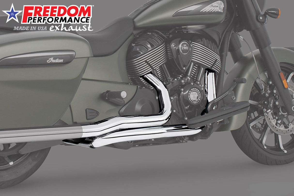 Freedom Exhaust INDIAN CHIEFTAIN / ROADMASTER / SPRINGFIELD / VINTAGE / CLASSIC TRUE-DUAL TUCK-N-UNDER  "HEADERS ONLY" (SPECIAL ORDER)