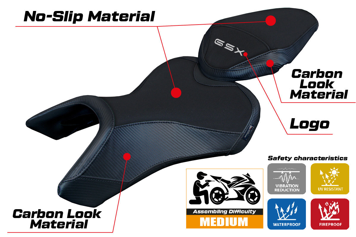 Tappezzeria Italia Suzuki GSX 8S-8R 2023-2025 Seat Cover in Black