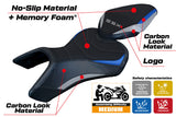 Tappezzeria Italia Suzuki GSX 8S-8R 2023-2025 Seat Cover Comfort in Silver Blue and Black