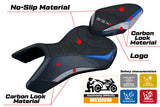 Tappezzeria Italia Suzuki GSX 8S-8R 2023-2025 Seat Cover Ultragrip in Silver Blue and Black