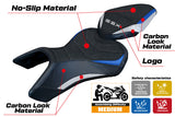 Tappezzeria Italia Suzuki GSX 8S-8R 2023-2025 Seat Cover Ultragrip in White Blue and Black