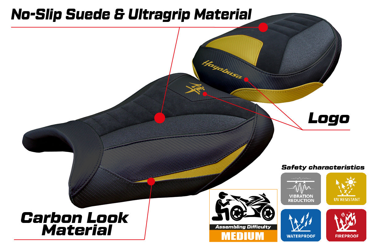 Tappezzeria Italia Suzuki GSX 1300 R Hayabusa 2021-2025 Seat Cover Ultragrip Gold
