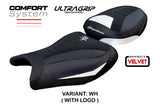 Suzuki GSX R 1300 Hayabusa 2008-2020 Seat Cover Tappezzeria Italia Comfort Ultragrip in Suede White