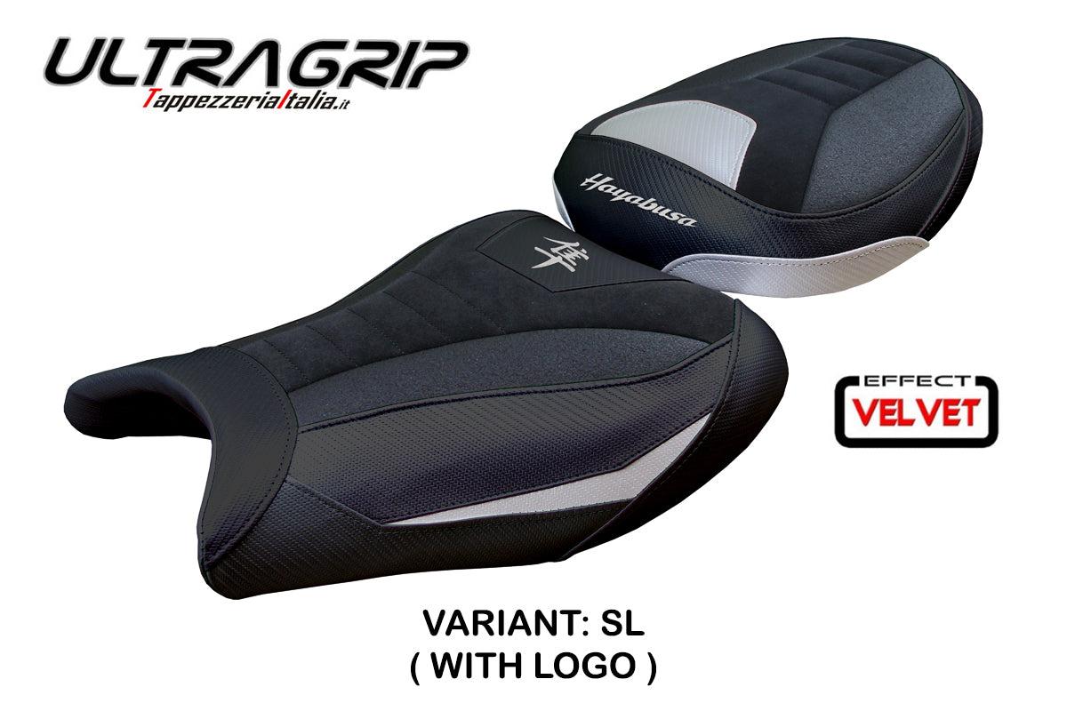 Suzuki GSX R 1300 Hayabusa 2008-2020 Seat Cover Tappezzeria Italia Ultragrip in Suede Silver
