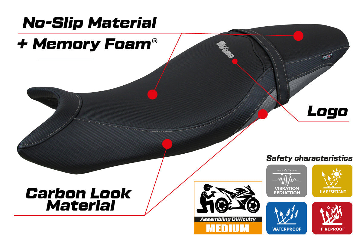 Tappezzeria Italia Suzuki SV650 2016-2025 Seat Cover Comfort in Grey