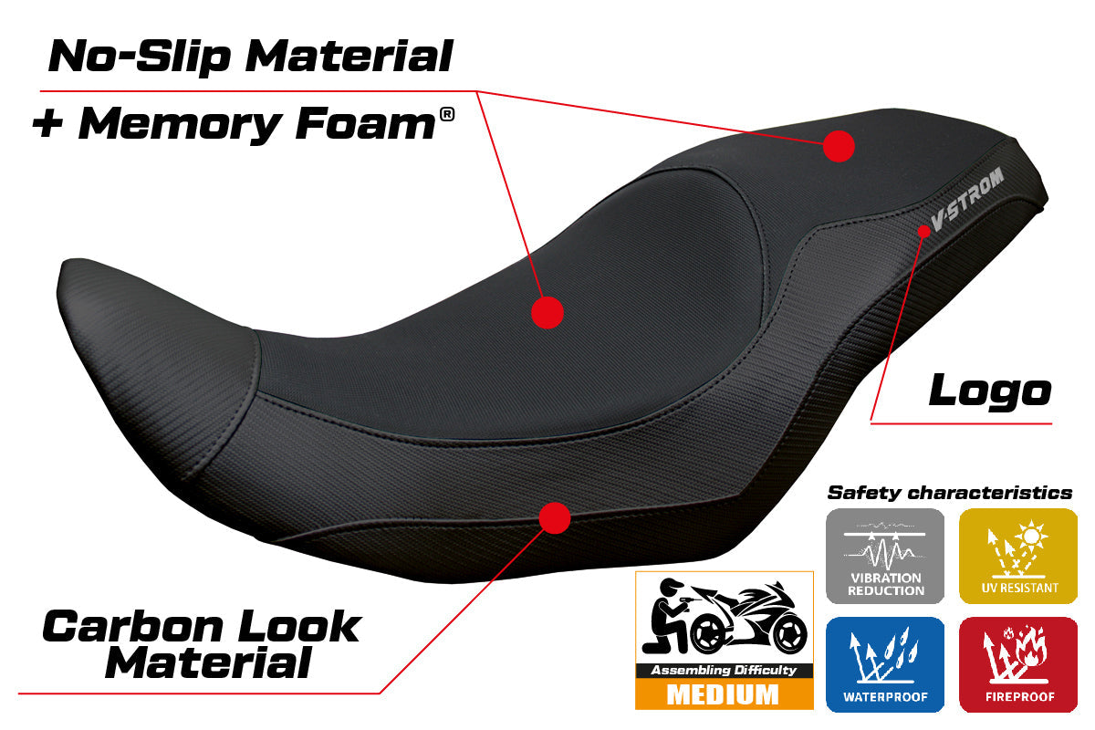 Tappezzeria Italia Suzuki V-Strom 800 DE SE 2023-2025 Seat Cover Comfort Black