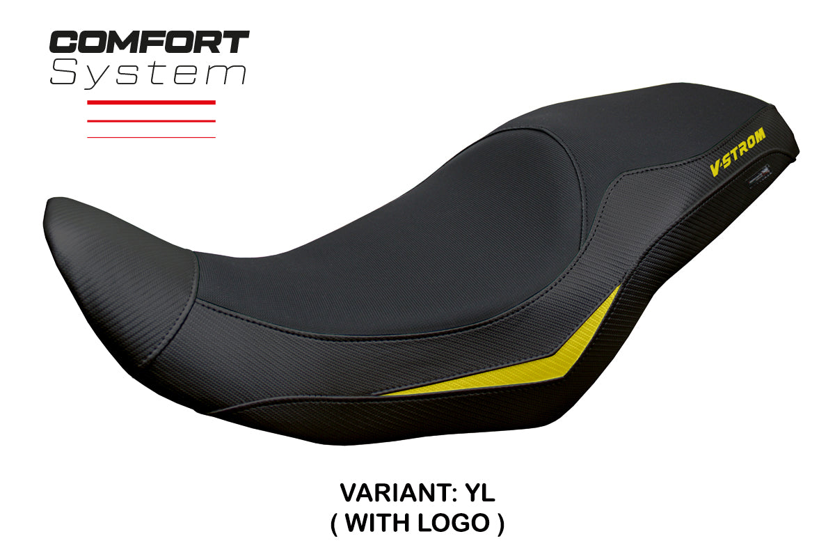 Tappezzeria Italia Suzuki V-Strom 800 DE SE 2023-2025 Seat Cover Comfort Black Yellow