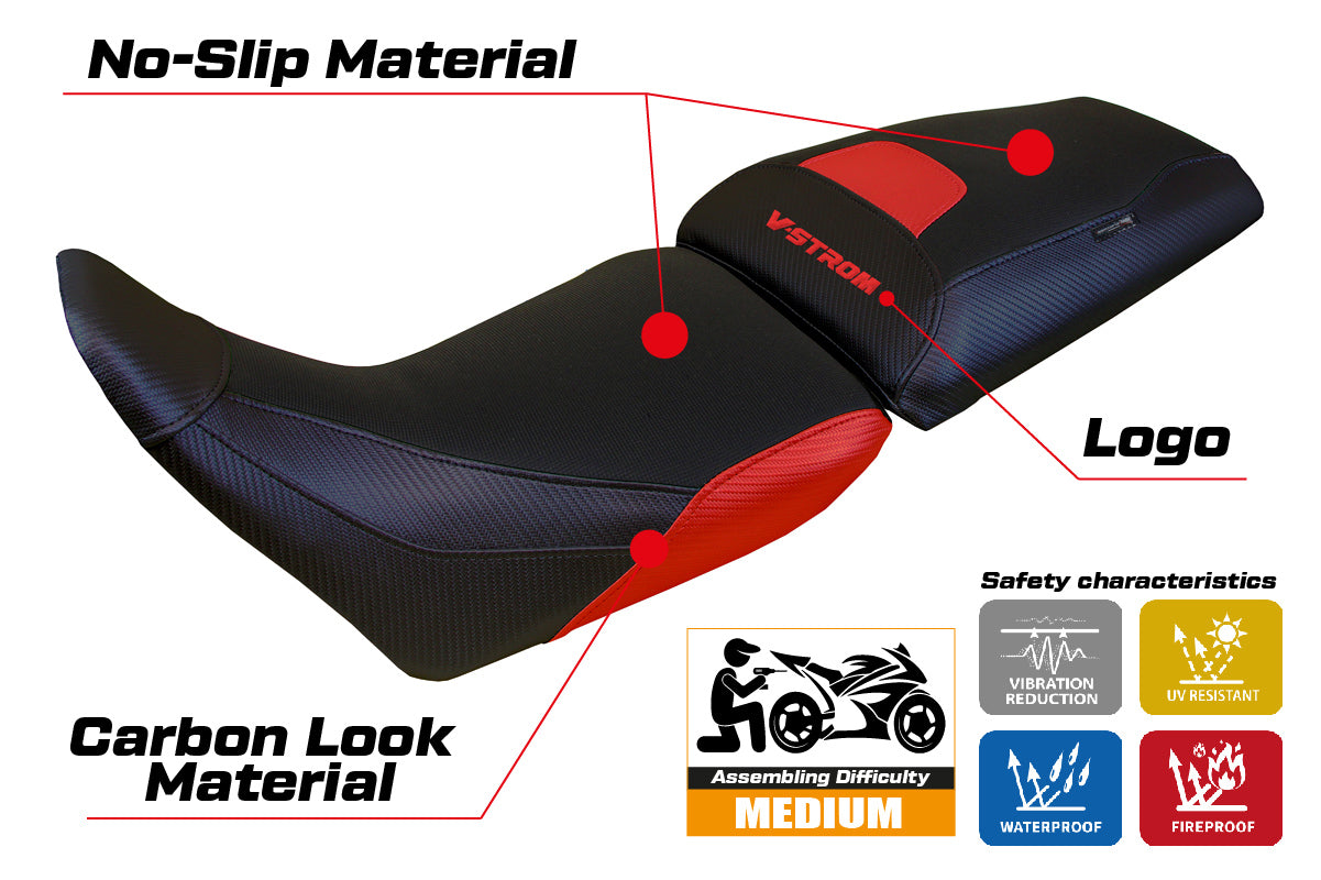 Tappezzeria Italia Suzuki V-Strom 1050 2020-2025 Seat Cover in Blue