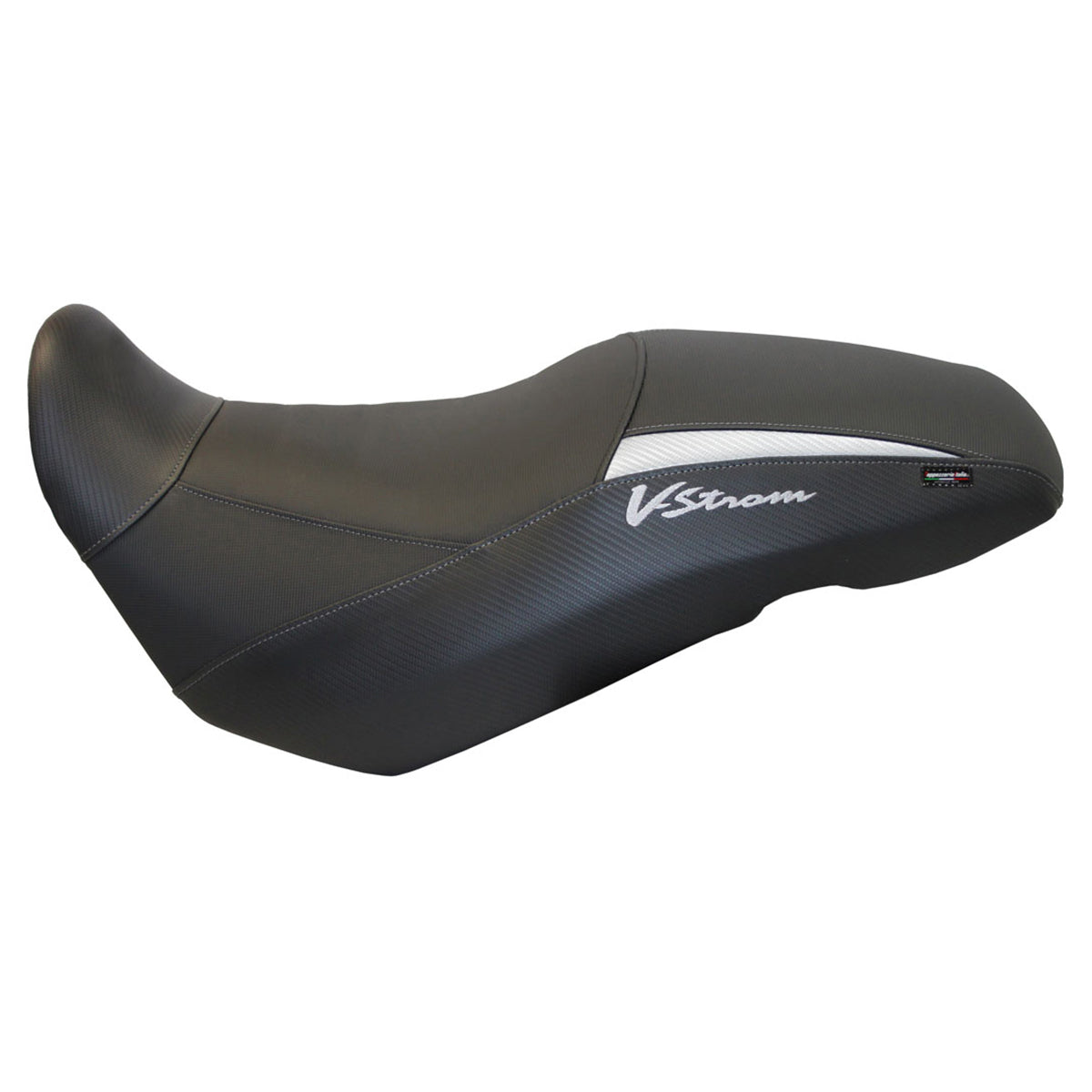 Tappezzeria Italia Suzuki VStrom 650 2017-2024 Seat Cover in White and Black