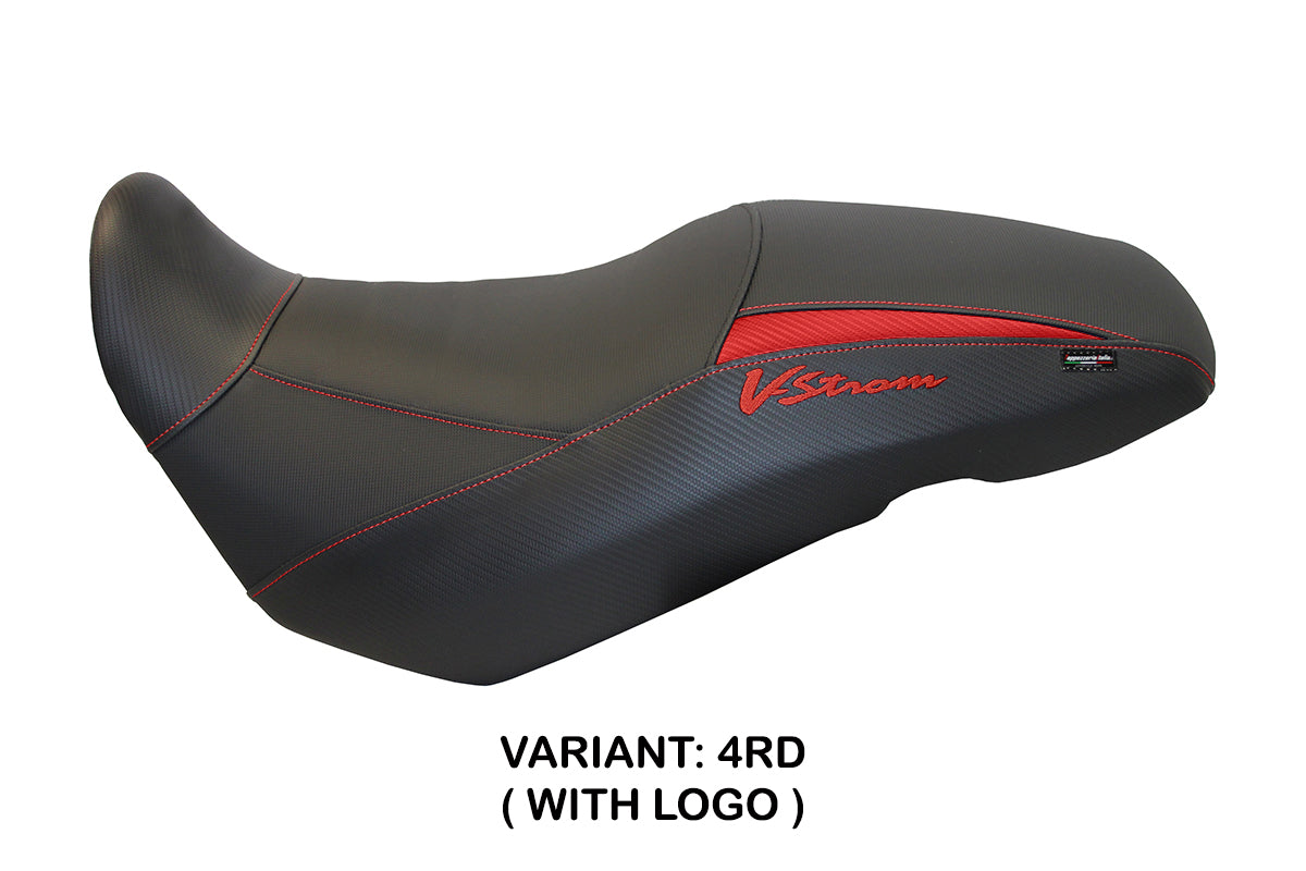 Tappezzeria Italia Suzuki VStrom 650 2017-2024 Seat Cover in Red and Black