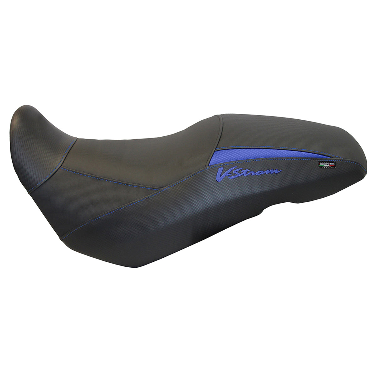 Suzuki VStrom 650 2017-2024 Seat Cover Tappezzeria Italia in Blue and Black