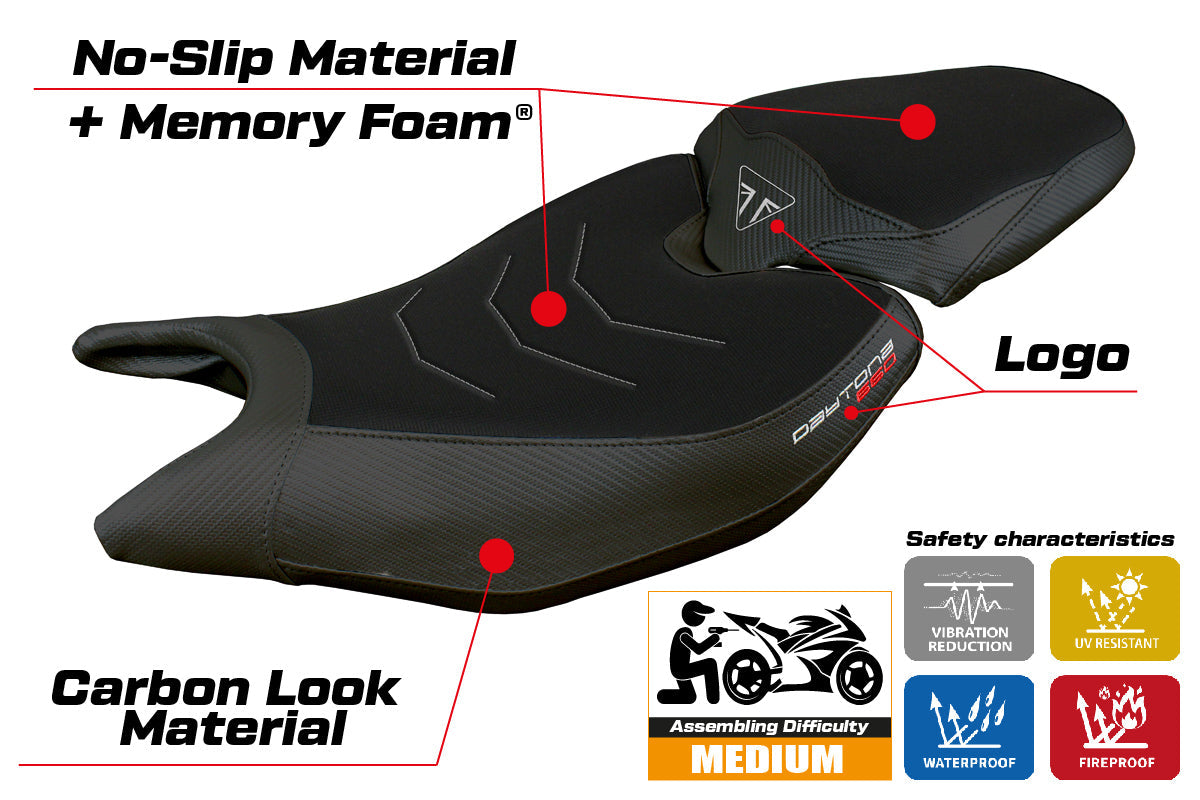 Tappezzeria Italia Triumph Daytona 660 2024-2025 Seat Cover Comfort Black