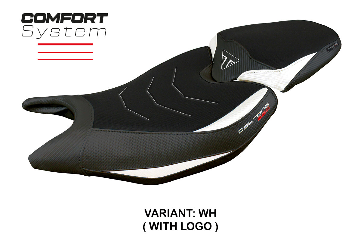 Tappezzeria Italia Triumph Daytona 660 2024-2025 Seat Cover Comfort White Black