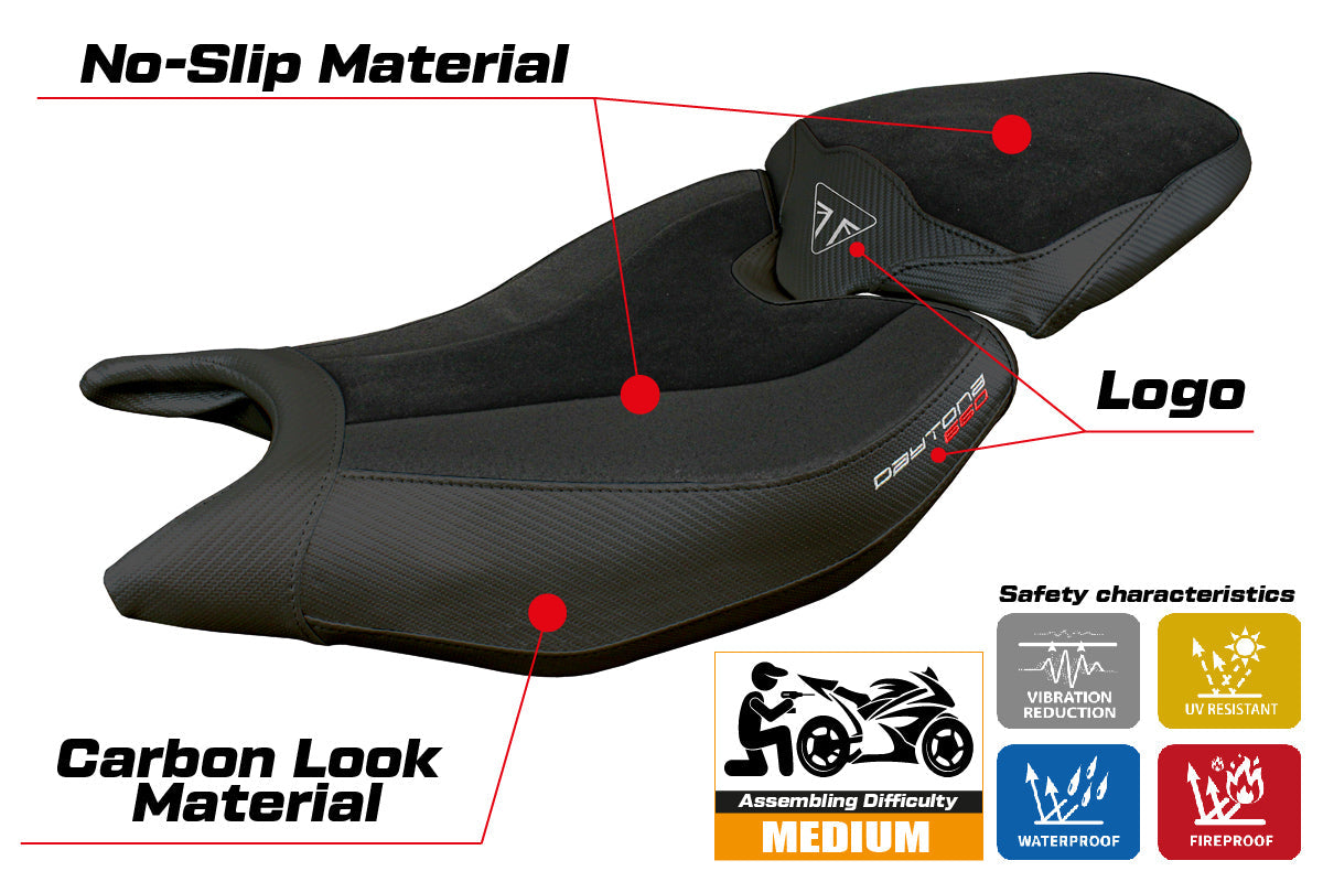 Tappezzeria Italia Triumph Daytona 660 2024-2025 Seat Cover Ultragrip Black