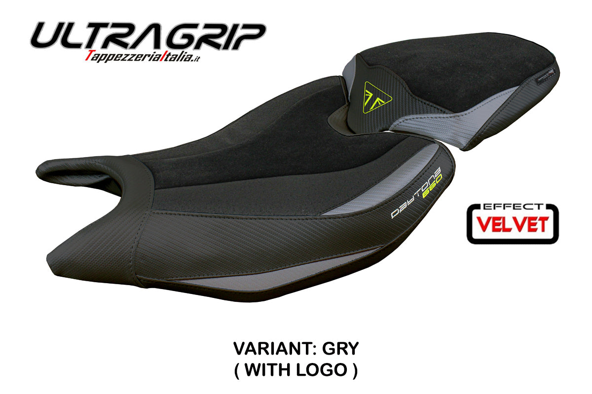 Tappezzeria Italia Triumph Daytona 660 2024-2025 Seat Cover Ultragrip Grey Yellow Black