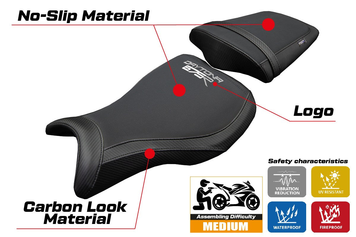 Tappezzeria Italia Triumph Daytona 675R 2006-2008 2009 2010 2011 2012 Seat Cover Black