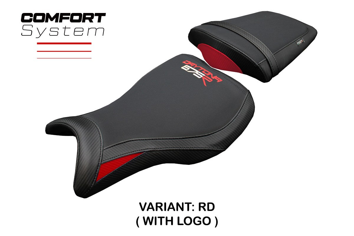 Tappezzeria Italia Triumph Daytona 675R 2006-2011 2012 Seat Cover Comfort Red Black