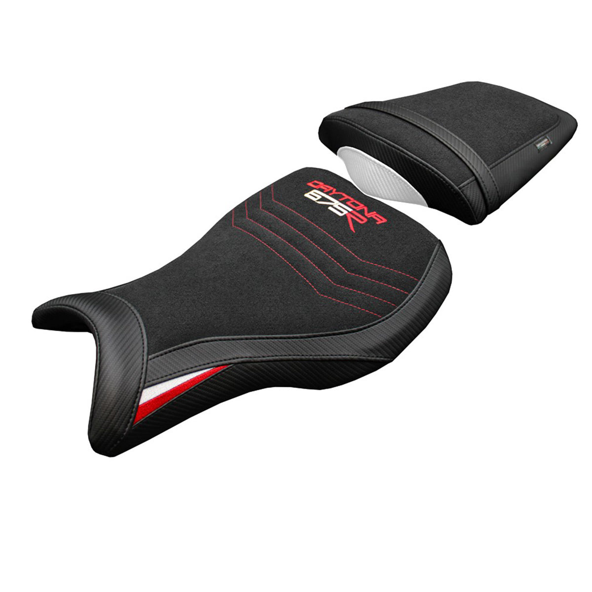 Tappezzeria Italia Triumph Daytona 675R 2006-2012 Seat Cover Ultragrip White Red Black