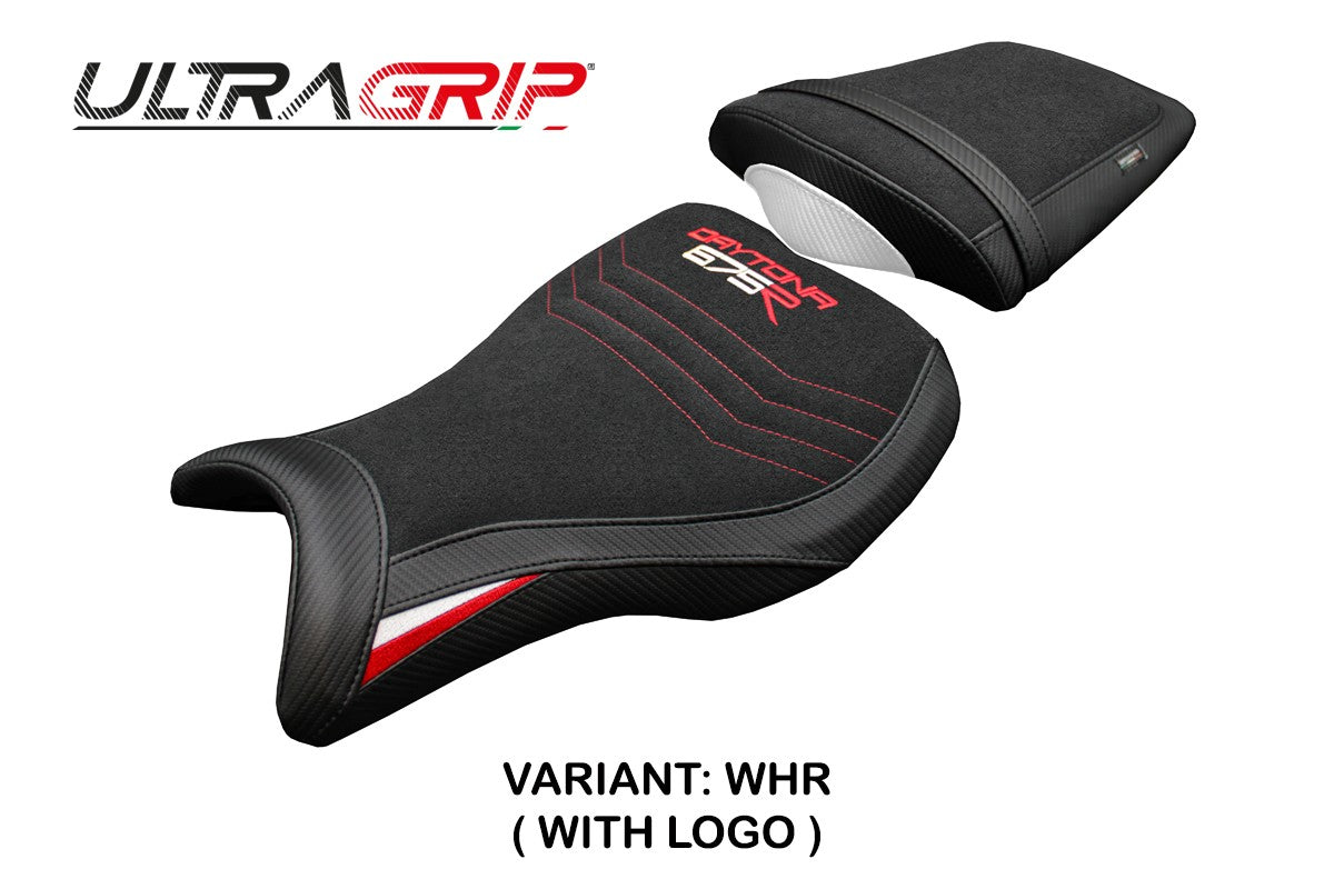 Tappezzeria Italia Triumph Daytona 675R 2006-2012 Seat Cover Ultragrip White Red Black