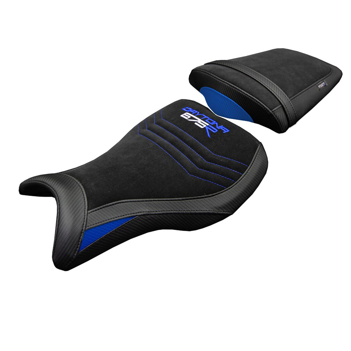 Tappezzeria Italia Triumph Daytona 675R 2006-2011 2012 Seat Cover Velvet Blue Black