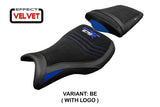 Tappezzeria Italia Triumph Daytona 675R 2006-2011 2012 Seat Cover Velvet Blue Black