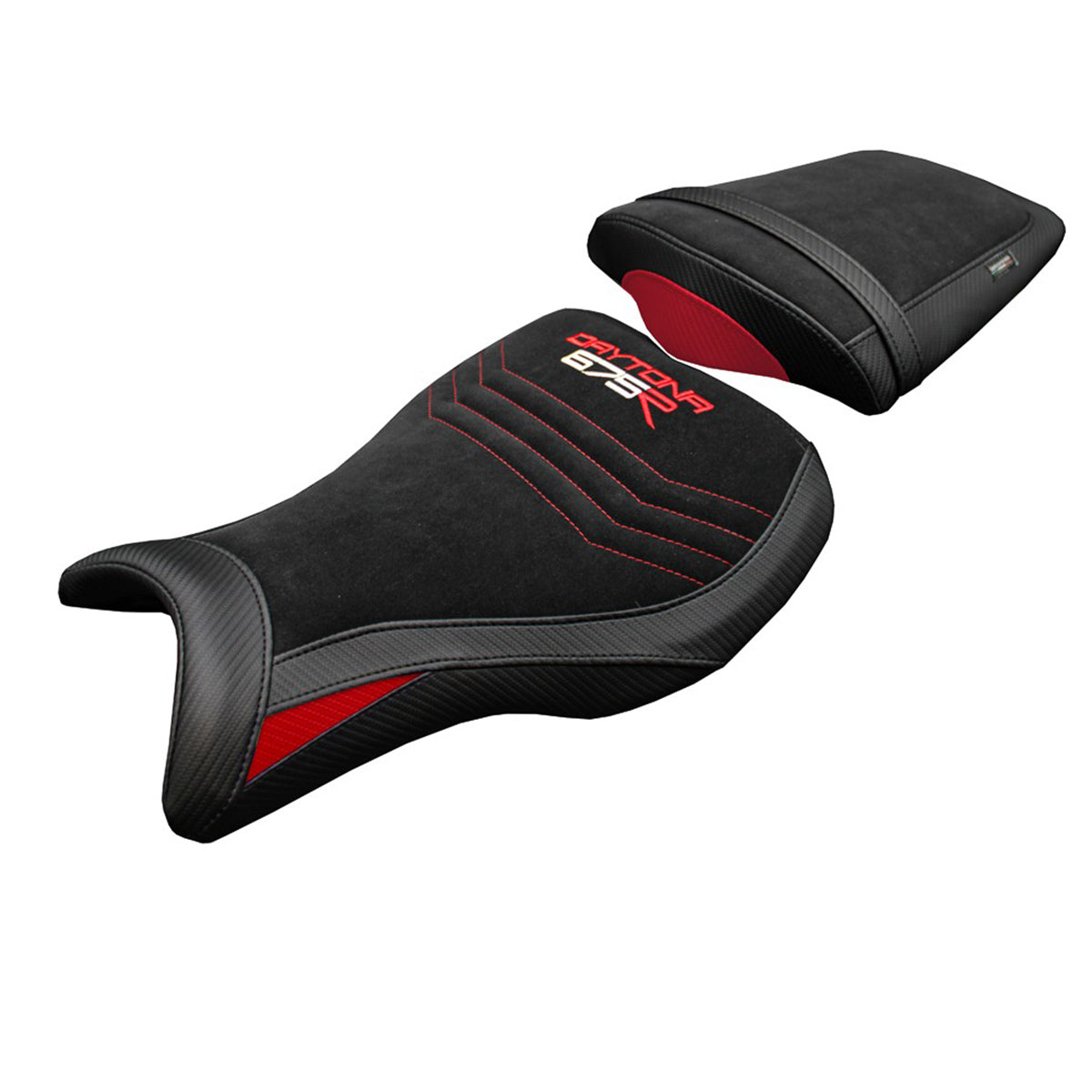 Tappezzeria Italia Triumph Daytona 675R 2006-2010 2011 2012 Seat Cover Velvet Red Black