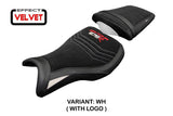 Tappezzeria Italia Triumph Daytona 675R 2006-2011 2012 Seat Cover Velvet White Black