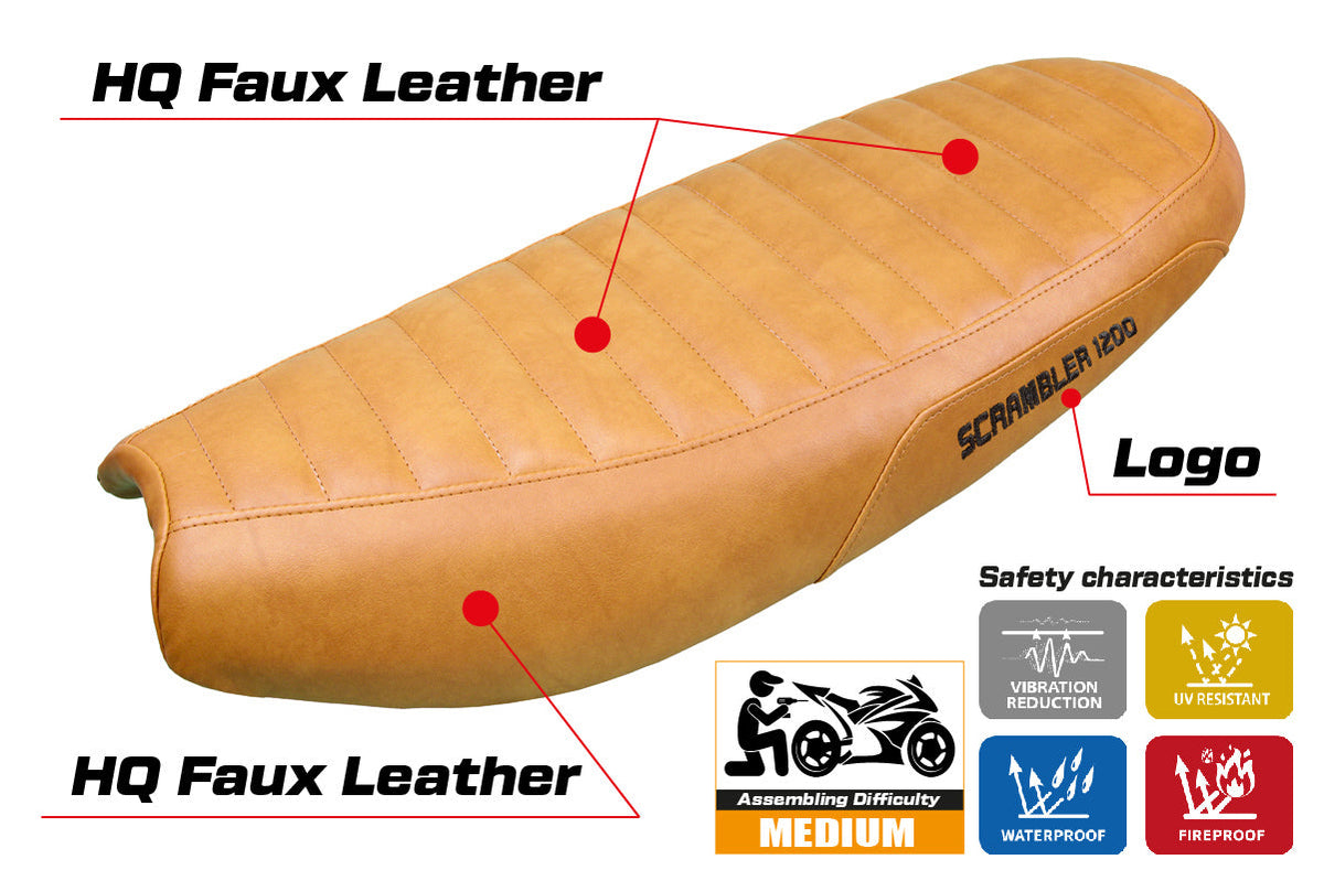 Tappezzeria Italia Triumph Scrambler 1200 2019-2025 Seat Cover in Camel