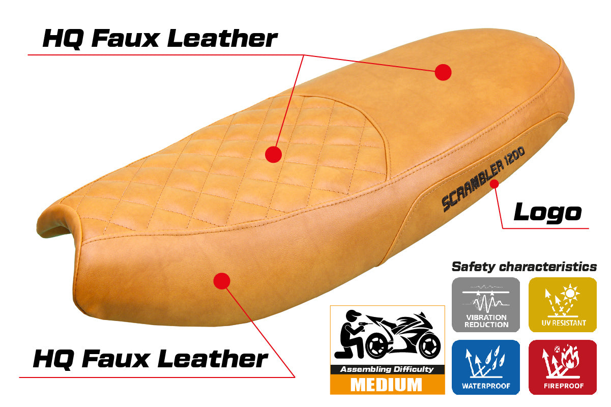 Tappezzeria Italia Triumph Scrambler 1200 2019-2025 Seat Cover in Camel SE