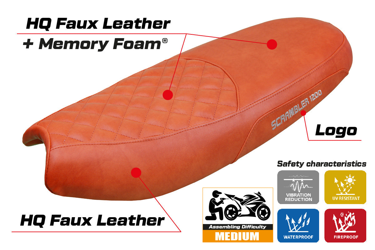 Triumph Scrambler 1200 2019-2025 Seat Cover Tappezzeria Italia  Comfort in Brick SE