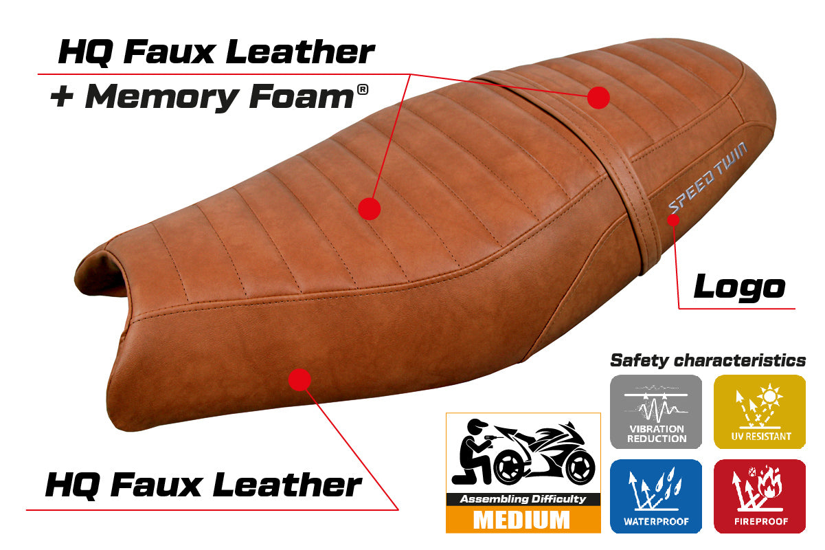 Tappezzeria Italia Triumph Speed Twin 900 2019-2025 Seat Cover Comfort in Brown