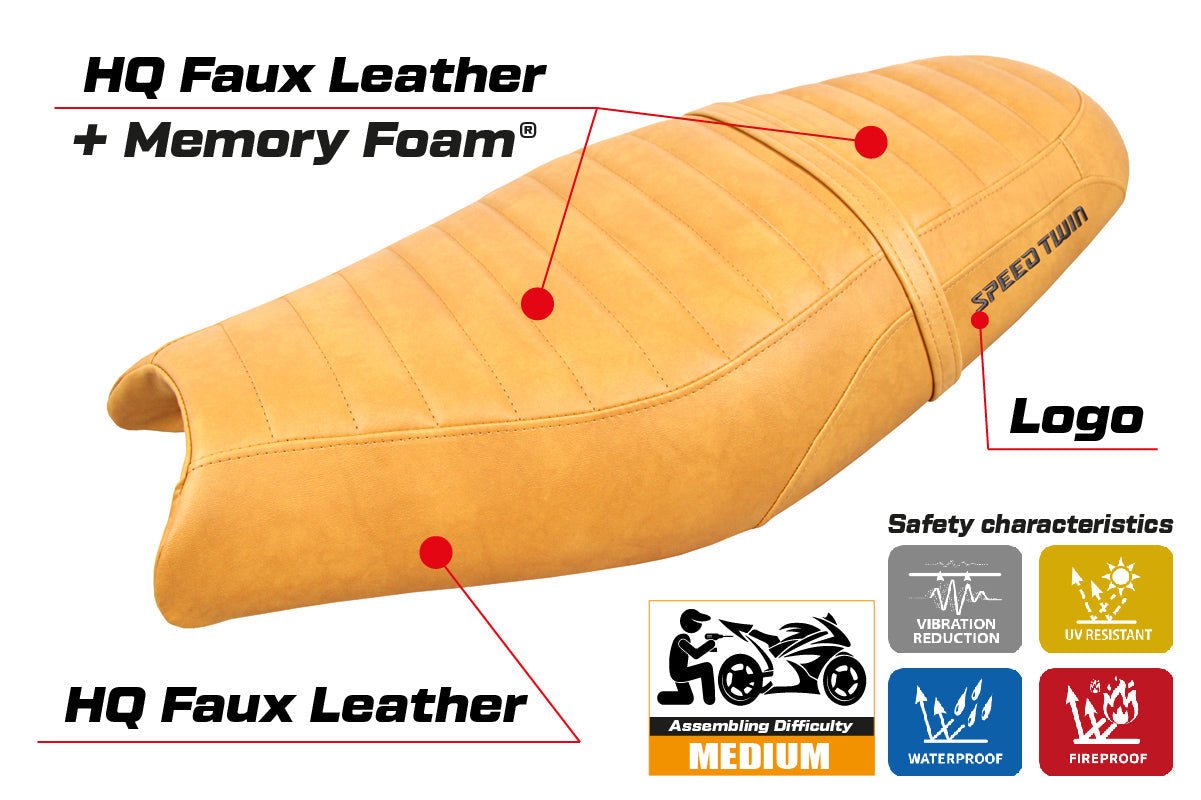 Tappezzeria Italia Triumph Speed Twin 900 2019-2025 Seat Cover Comfort in Camel