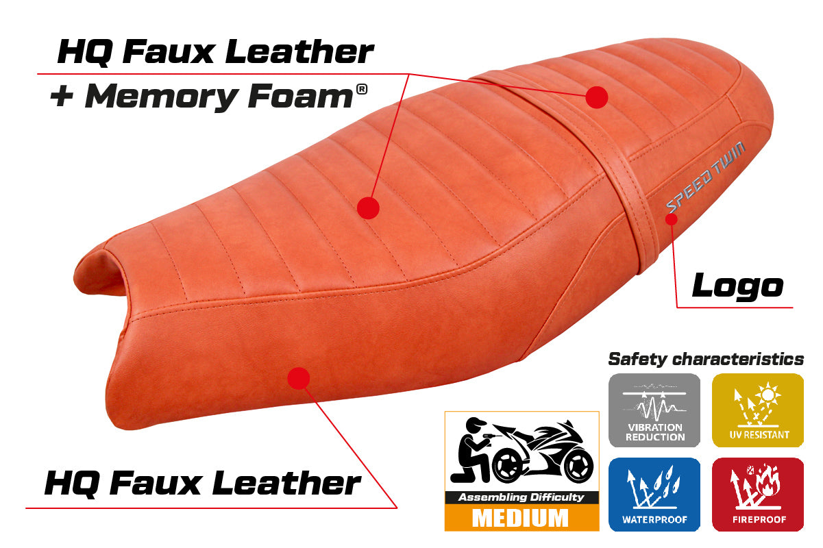 Tappezzeria Italia Triumph Speed Twin 900 2019-2025 Seat Cover Comfort in Brick