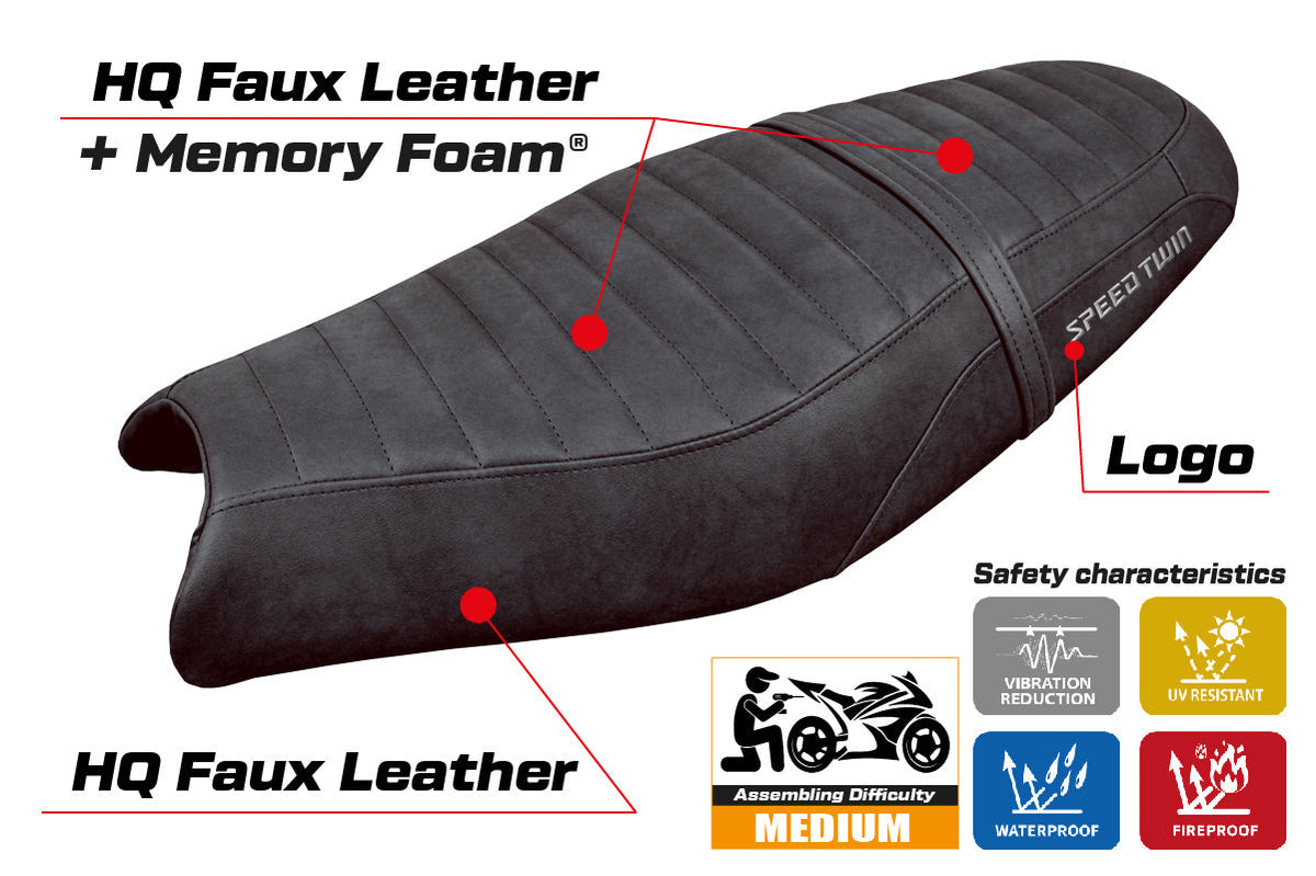 Tappezzeria Italia Triumph Speed Twin 900 2019-2025 Seat Cover Comfort in Black