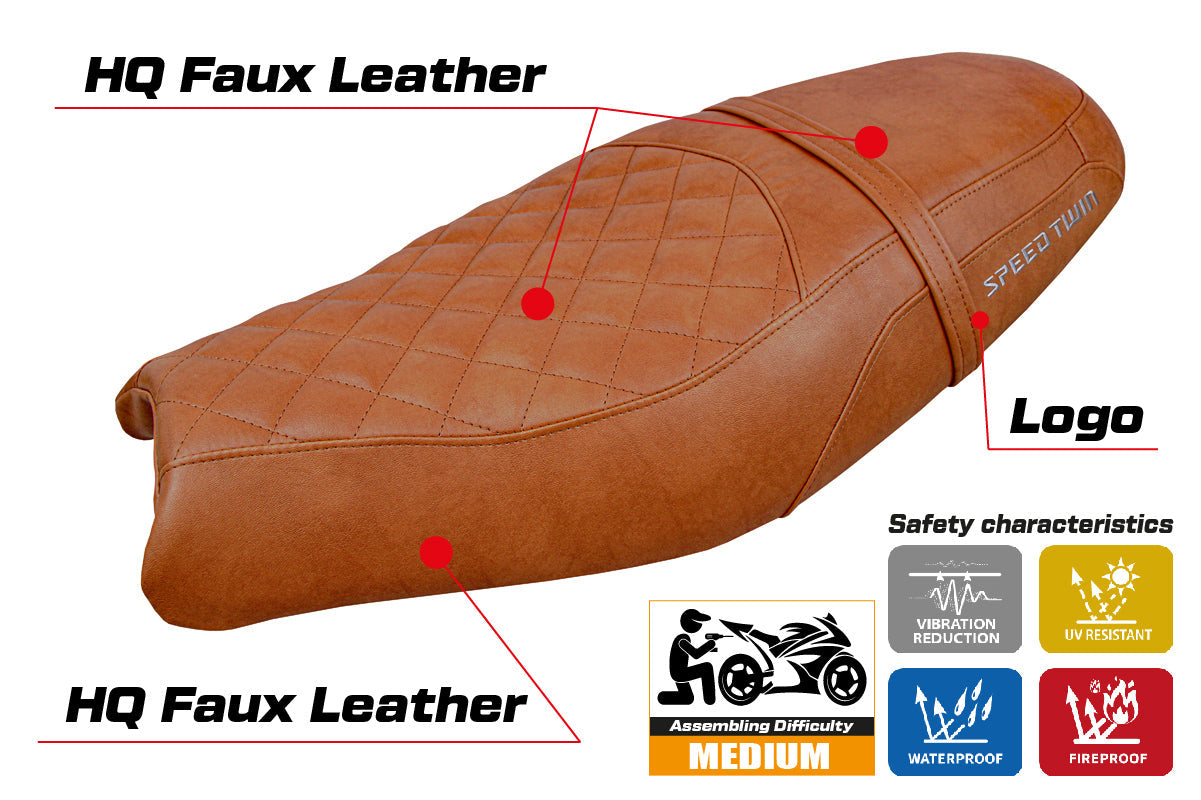 Tappezzeria Italia Triumph Speed Twin 900 2019-2025 Seat Cover in Brown SE