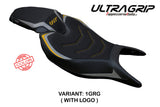 Tappezzeria Italia Triumph Speed Triple 1200 RR 2022-2025 Seat Cover Ultragrip in Grey and Gold