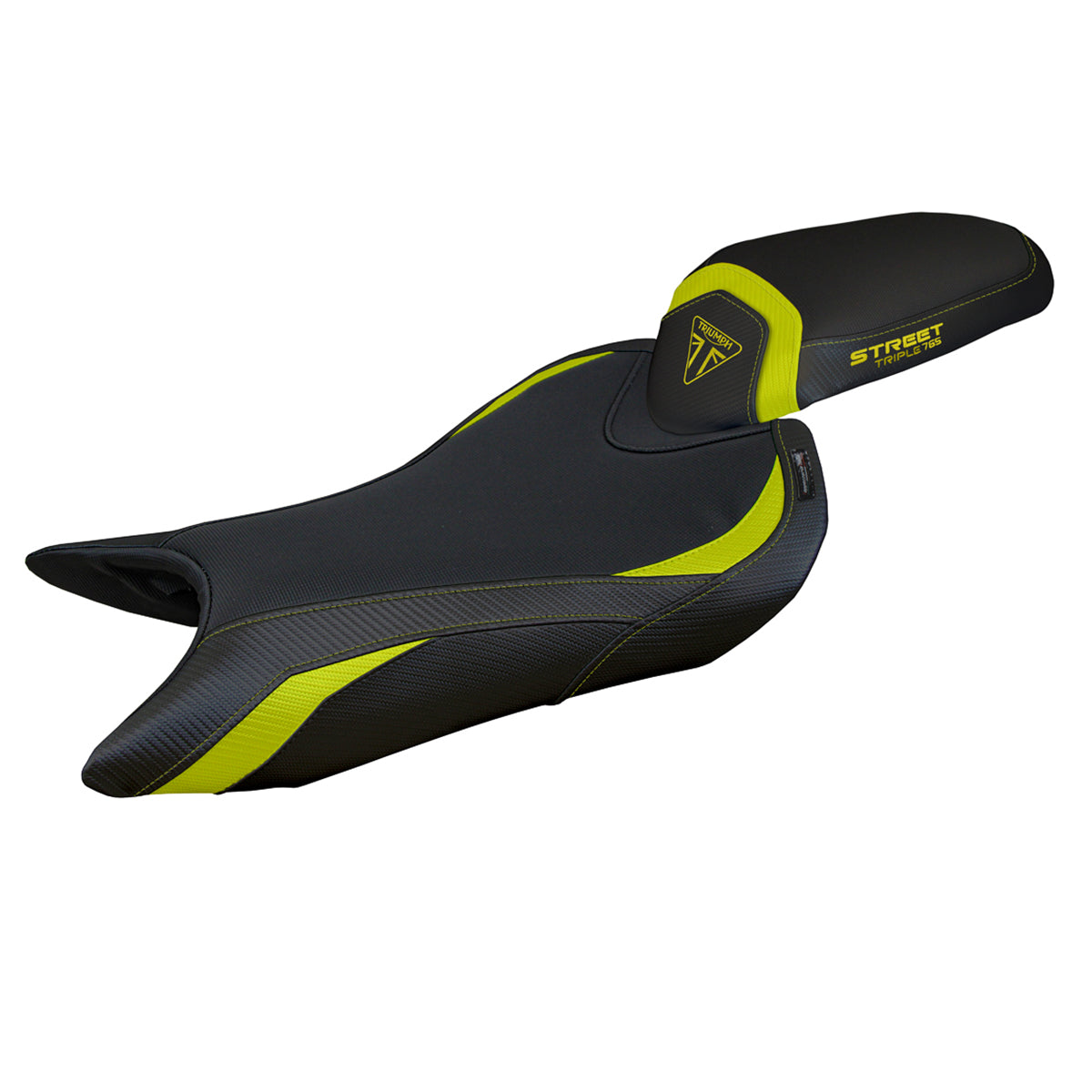 Tappezzeria Italia Triumph Street Triple 765 2023-2025 Seat Cover Comfort in Yellow and Black