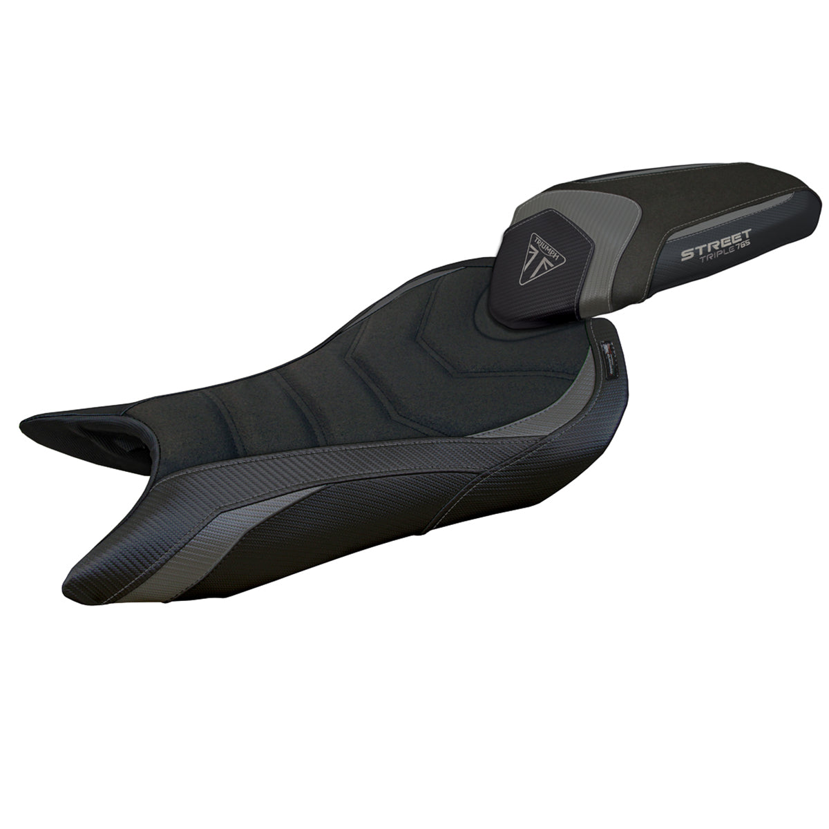 Tappezzeria Italia Triumph Street Triple 765 2023-2025 Seat Cover Ultragrip in Grey and Black