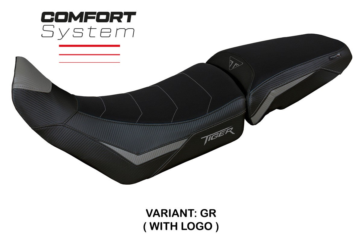 Tappezzeria Italia Triumph Tiger 850 Sport 2021-2025 Seat Cover Comfort Grey Black