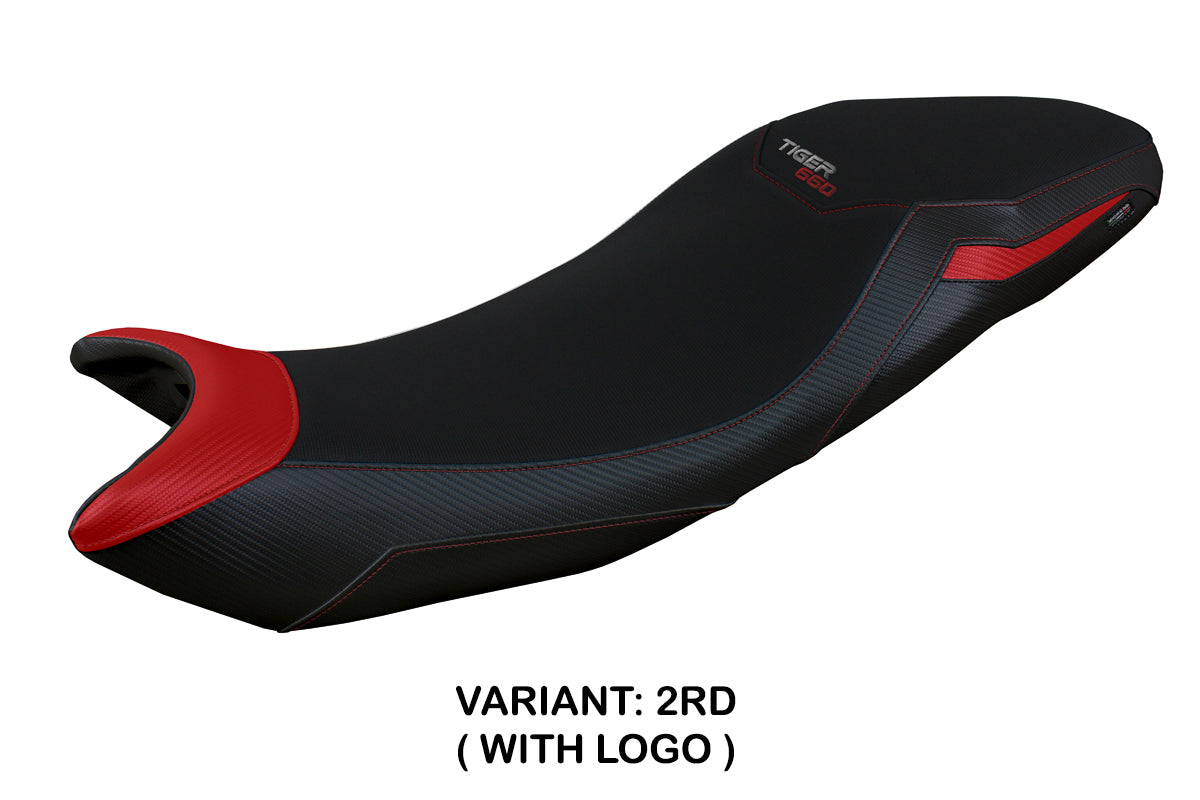 Tappezzeria Italia Triumph Tiger 660 2021-2025 Seat Cover in Red and Black
