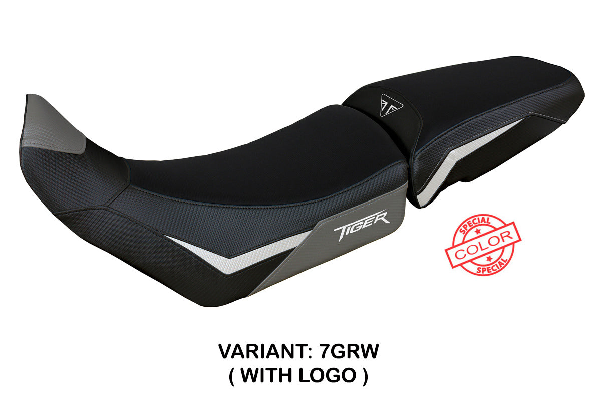 Tappezzeria Italia Triumph Tiger 900 2020-2023 Seat Cover in Grey White and Black
