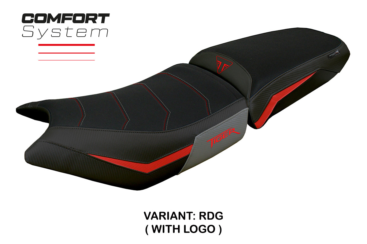 Tappezzeria Italia Triumph Tiger 900 2024-2025 Seat Cover Comfort Red Grey Black