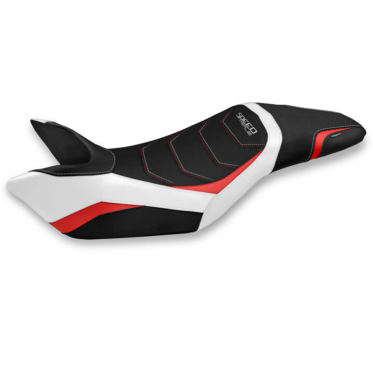 Tappezzeria Italia Triumph Speed Triple 2011-2015 Seat Cover Comfort in White and Red