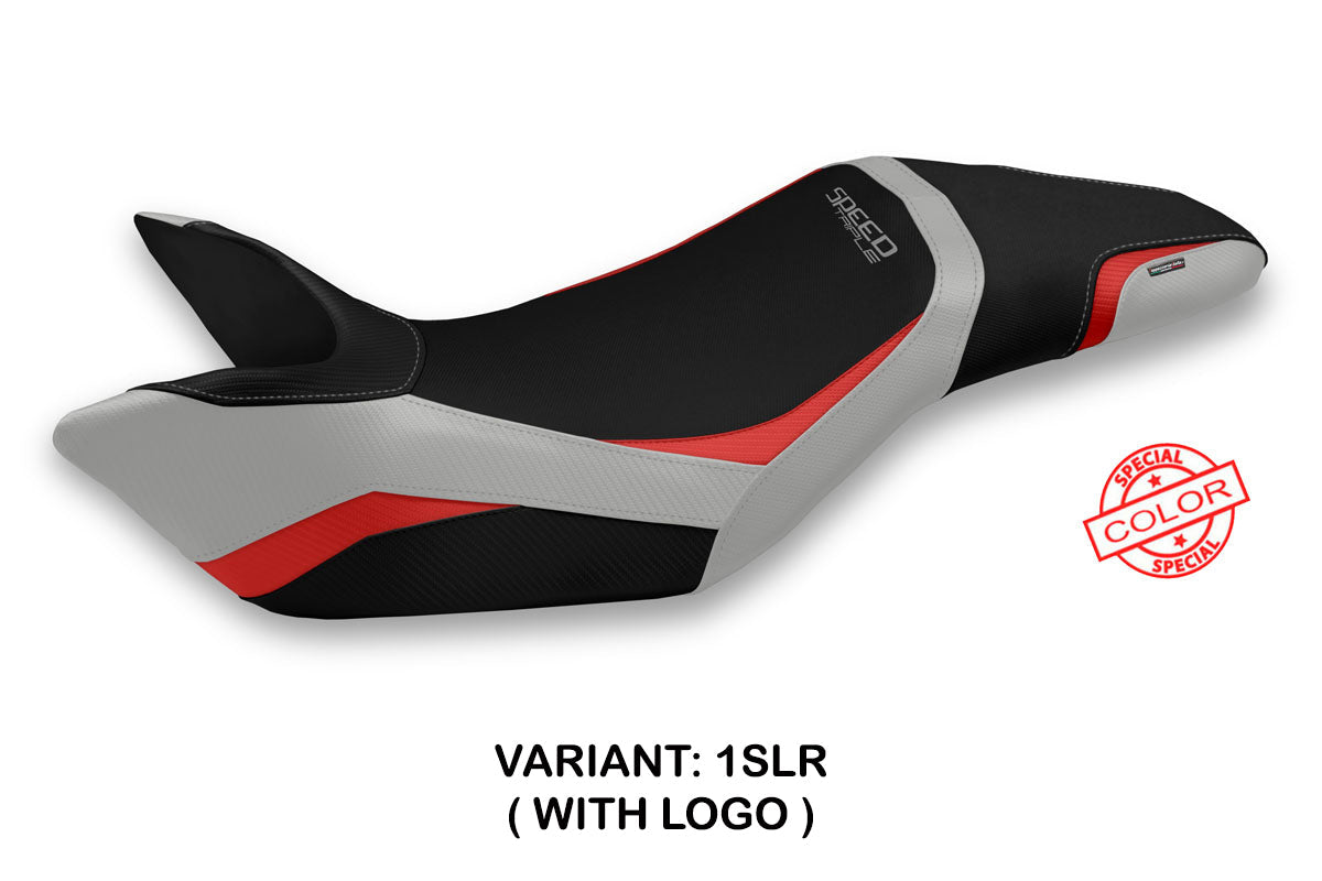 Tappezzeria Italia Triumph Speed Triple 2011-2015 Seat Cover in Silver and Red