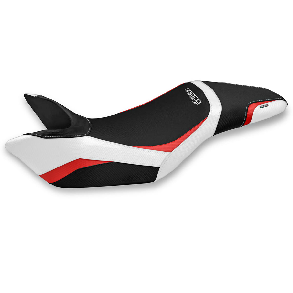 Tappezzeria Italia Triumph Speed Triple 2011-2015 Seat Cover in White and Red