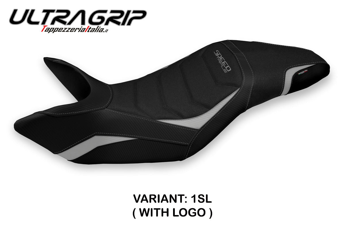 Tappezzeria Italia Triumph Speed Triple 2011-2015 Seat Cover Ultragrip in Silver