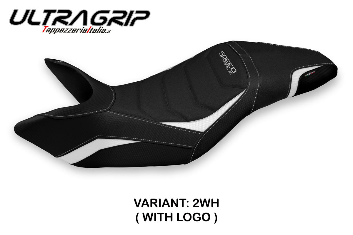 Tappezzeria Italia Triumph Speed Triple 2011-2015 Seat Cover Ultragrip in White