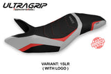 Tappezzeria Italia Triumph Speed Triple 2011-2015 Seat Cover Ultragrip in Silver and Red